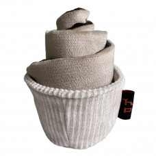 Игрушка для собак кекс Happy Peppy (Хэппи Пеппи) с отверстиями для корма Бежевый