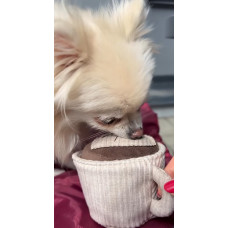 Игрушка для собак чашка кофе Happy Peppy (Хэппи Пеппи) с отверстиями для корма