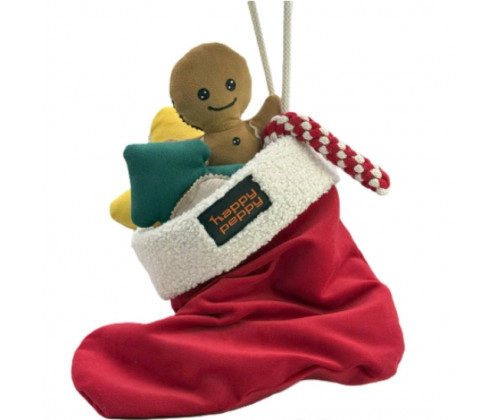 Набор игрушек для собак новогодний сапожок с подарками Happy Peppy (Хэппи Пеппи)