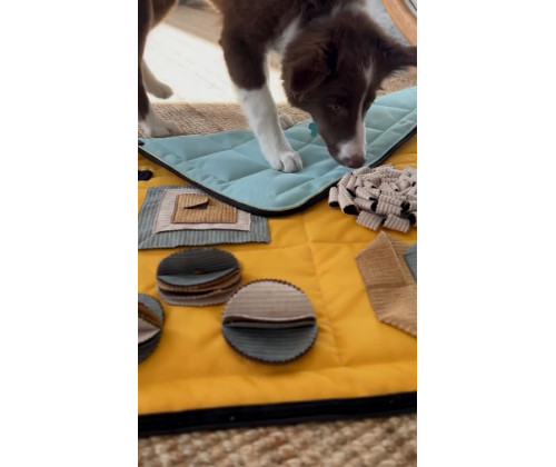 Игрушка для собак квест коврик Happy Peppy (Хэппи Пеппи) с тайниками для лакомств Коричневый