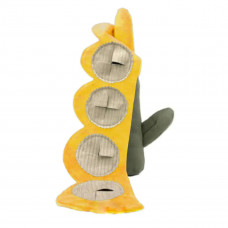 Игрушка для собак цветок тюльпан Happy Peppy (Хэппи Пеппи) с отверстиями для корма Желтый