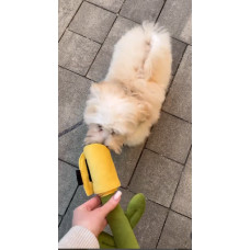 Игрушка для собак цветок тюльпан Happy Peppy (Хэппи Пеппи) с отверстиями для корма Желтый