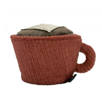 Игрушка для собак чашка кофе Happy Peppy (Хэппи Пеппи) с отверстиями для корма Коричневый