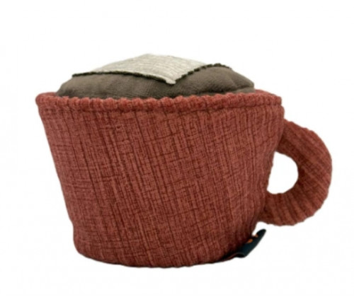 Игрушка для собак чашка кофе Happy Peppy (Хэппи Пеппи) с отверстиями для корма Коричневый