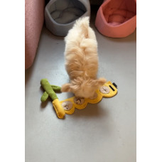 Игрушка для собак цветок тюльпан Happy Peppy (Хэппи Пеппи) с отверстиями для корма Желтый