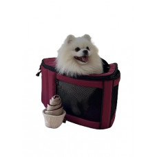 Сумка - переноска для котов и собак Happy Peppy (Хэппи Пеппи) Luna Bag Овал Бордовый