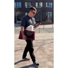 Сумка - переноска для котов и собак Happy Peppy (Хэппи Пеппи) Luna Bag Овал Бордовый