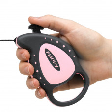 Повідець — рулетка для собак і котів зі шнуром Ferplast Flippy Deluxe Mini (Ферпласт Фліппі Делюкс Міні) Рожевий