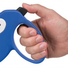 Поводир - рулетка для собак з стрічкою Ferplast Amigo Tape (Ферпласт Аміго Тейп) 14 х 3.6 x h 12 см - S, Синій