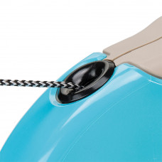 Поводир - рулетка для собак з шнуром Ferplast Amigo Cord (Ферпласт Аміго Корд) 15 x 3.6 x h 14 cм - M, Голубий