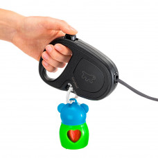 Поводок - рулетка для собак с лентой Ferplast Flippy One Tape (Ферпласт Флиппи Ван Тейп) 14,7 x 3 x h 10 cм - 4 м до 15 кг - S, Черный