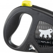 Поводок - рулетка для собак с шнуром Ferplast Flippy One Reflex Cord (Ферпласт Флиппи Ван) 14,7 x 3 x h 10 cм - 4.5 м/ до 12 кг - S, Желтый