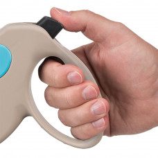 Поводир - рулетка для собак з стрічками Ferplast Amigo Tape (Ферпласт Аміго Тейп) 14 х 3.6 x h 12 см - S, Голубий