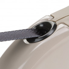 Поводир - рулетка для собак з стрічками Ferplast Amigo Tape (Ферпласт Аміго Тейп) 12 х 3 h 10 см - MINI, Бежевий