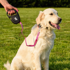 Поводок - рулетка для собак Ferplast Flippy One Reflex Cord (Ферпласт Флиппи Ван) 16 х 3.4 х 11 см - 5 м/до 25 кг - М, Фуксия