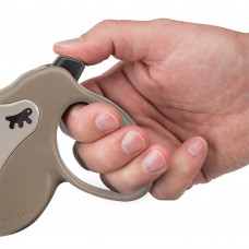 Поводир - рулетка для собак з стрічками Ferplast Amigo Tape (Ферпласт Аміго Тейп) 12 х 3 h 10 см - MINI, Бежевий