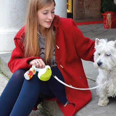 Поводир - рулетка для собак з стрічками Ferplast Amigo Tape (Ферпласт Аміго Тейп) 15 x 3.6 x h 14 см - M, Фіолетовий