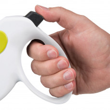 Поводир - рулетка для собак з стрічками Ferplast Amigo Tape (Ферпласт Аміго Тейп) 14 х 3.6 x h 12 см - S, Жовтий