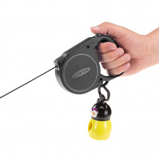 Поводир - рулетка для собак і котів з шнуром Ferplast Flippy Regular (Ферпласт Фліппі Регуар) 12.5 х 2.8 х h 9 см - SMALL, чорний