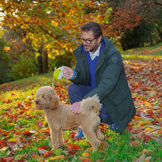 Поводир - рулетка для собак з шнуром Ferplast Amigo Cord (Ферпласт Аміго Корд) 15 x 3.6 x h 14 cм - M, Жовтий