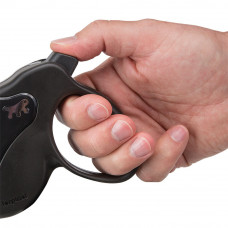 Поводир - рулетка для собак з стрічкою Ferplast Amigo Tape (Ферпласт Аміго Тейп) 12 х 3 h 10 см - MINI, чорний