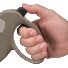 Поводир - рулетка для собак з шнуром Ferplast Amigo Cord (Ферпласт Аміго Корд) 14 х 3.6 x h 12 см - S, Бежевий