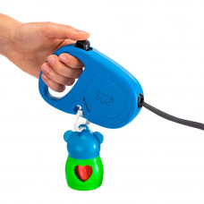 Поводок - рулетка для собак с лентой Ferplast Flippy One Tape (Ферпласт Флиппи Ван Тейп) 14,7 x 3 x h 10 cм - 4 м до 15 кг - S, Синий