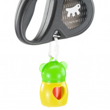 Поводок - рулетка для собак с шнуром Ferplast Flippy One Reflex Cord (Ферпласт Флиппи Ван) 16 х 3.4 х 11 см - 5 м/до 20 кг - М, Желтый