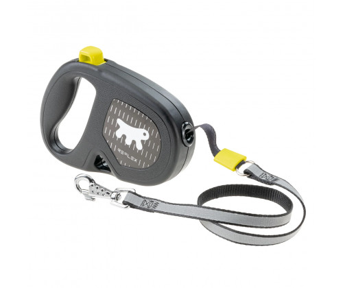 Поводок - рулетка для собак Ferplast Flippy One Reflex Cord (Ферпласт Флиппи Ван) 14,7 x 3 x h 10 cм - 4 м/ до 15 кг - S, Желтый