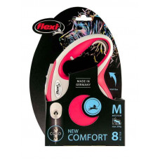 Поводок - рулетка для собак средних пород до 20 кг. с тросом 8 м. Flexi New Comfort М (Флекси Нью Комфорт М) Красный