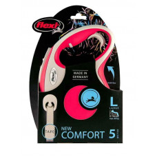 Поводок - рулетка для собак крупных пород до 60 кг. с лентой 5 м. Flexi New Comfort L (Флекси Нью Комфорт Л) Красный