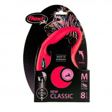 Поводок - рулетка для собак средних пород до 20 кг. с тросом 8 м. Flexi New Classic М (Флекси Нью Класик М) Розовый