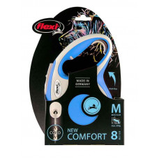Поводок - рулетка для собак средних пород до 20 кг. с тросом 8 м. Flexi New Comfort М (Флекси Нью Комфорт М) Синий