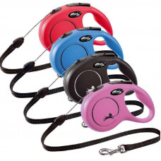 Поводок - рулетка для собак маленьких пород до 12 кг. с лентой 8 м. Flexi New Classic S (Флекси Нью Класик С)