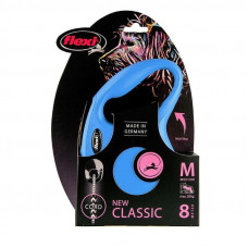 Поводок - рулетка для собак средних пород до 20 кг. с тросом 8 м. Flexi New Classic М (Флекси Нью Класик М) Синий