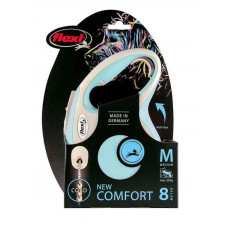 Поводок - рулетка для собак средних пород до 20 кг. с тросом 8 м. Flexi New Comfort М (Флекси Нью Комфорт М) Голубой