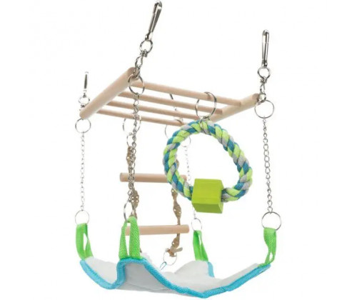 Гамак для грызунов с лестницей и игрушками Trixie (Трикси) 17х22х15 см