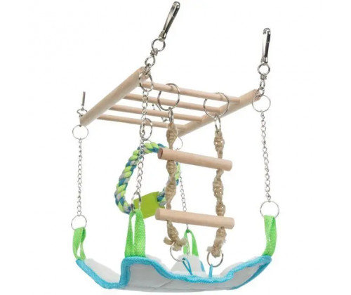 Гамак для грызунов с лестницей и игрушками Trixie (Трикси) 17х22х15 см