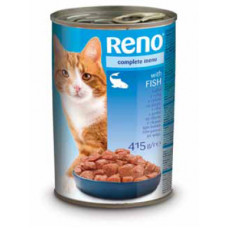 Влажный корм для кошек Reno (Рено) с рыбой 415 г х 24 шт.