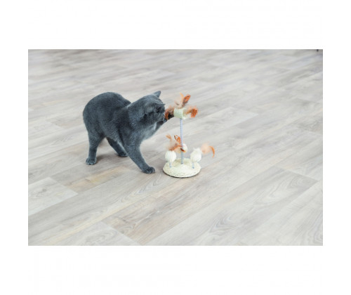 Игрушка для котов на пружинках с перьями Trixie (Трикси) 15х30 см