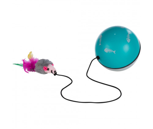 Игрушка для котов м'яч з моторчиком і мишею Trixie (Трикси) 9 см