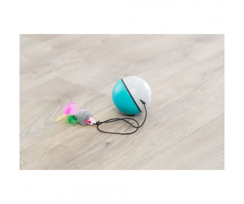 Игрушка для котов м'яч з моторчиком і мишею Trixie (Трикси) 9 см