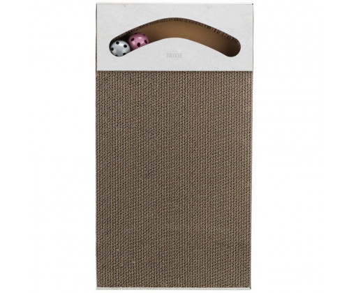 Когтеточка для кошек Trixie (Трикси) XXL 70х6х38 cм картон с двумя шариками и кошачей мятой