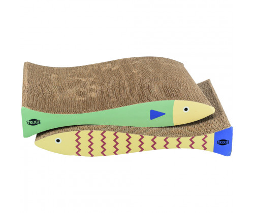 Когтеточка с кошачьей мятой для котов Trixie Рыба (Трикси) 40х30х11 см картон 2 шт