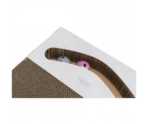 Когтеточка для кошек Trixie (Трикси) XXL 70х6х38 cм картон с двумя шариками и кошачей мятой