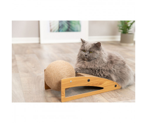 Когтеточка с мячом для кошек Trixie Рампа (Трикси) 40х17х20 см картон