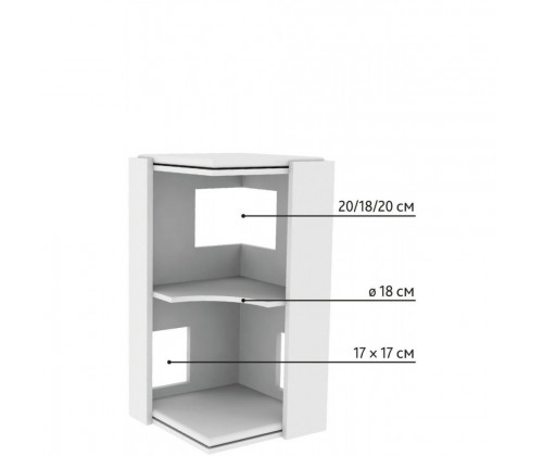 Домик с когтеточкой для кошек Trixie Gabriel башня (Трикси Габриель) 38х38х78 см