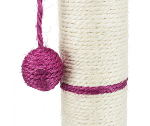 Когтеточка столбик с игрушкой для кошек Trixie (Трикси) 35х62 см Фиолетовый