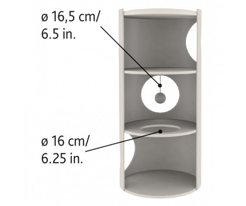 Домик с когтеточкой для кошек Trixie Samuel башня (Трикси Самуель) 36х36х70 см