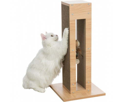 Когтеточка столбик с игрушкой и кошачьей мятой для кошек Trixie (Трикси) 30х30х62 см